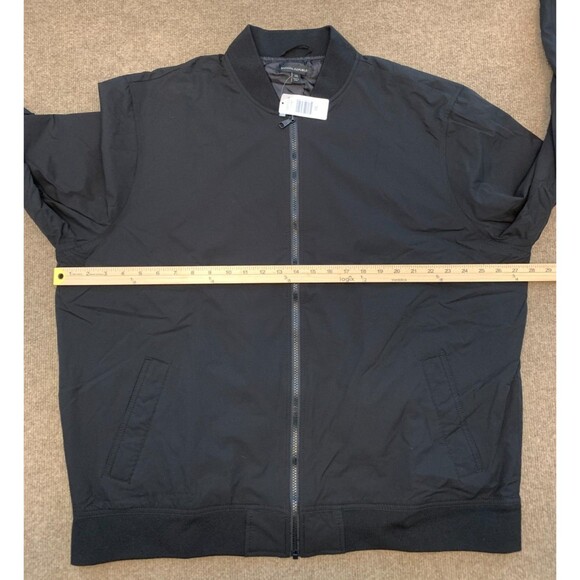 Banana Republic Jacket Mens 2XL Bomber Lightweight Repellent Black Preppy Zip Up - Picture 5 of 10